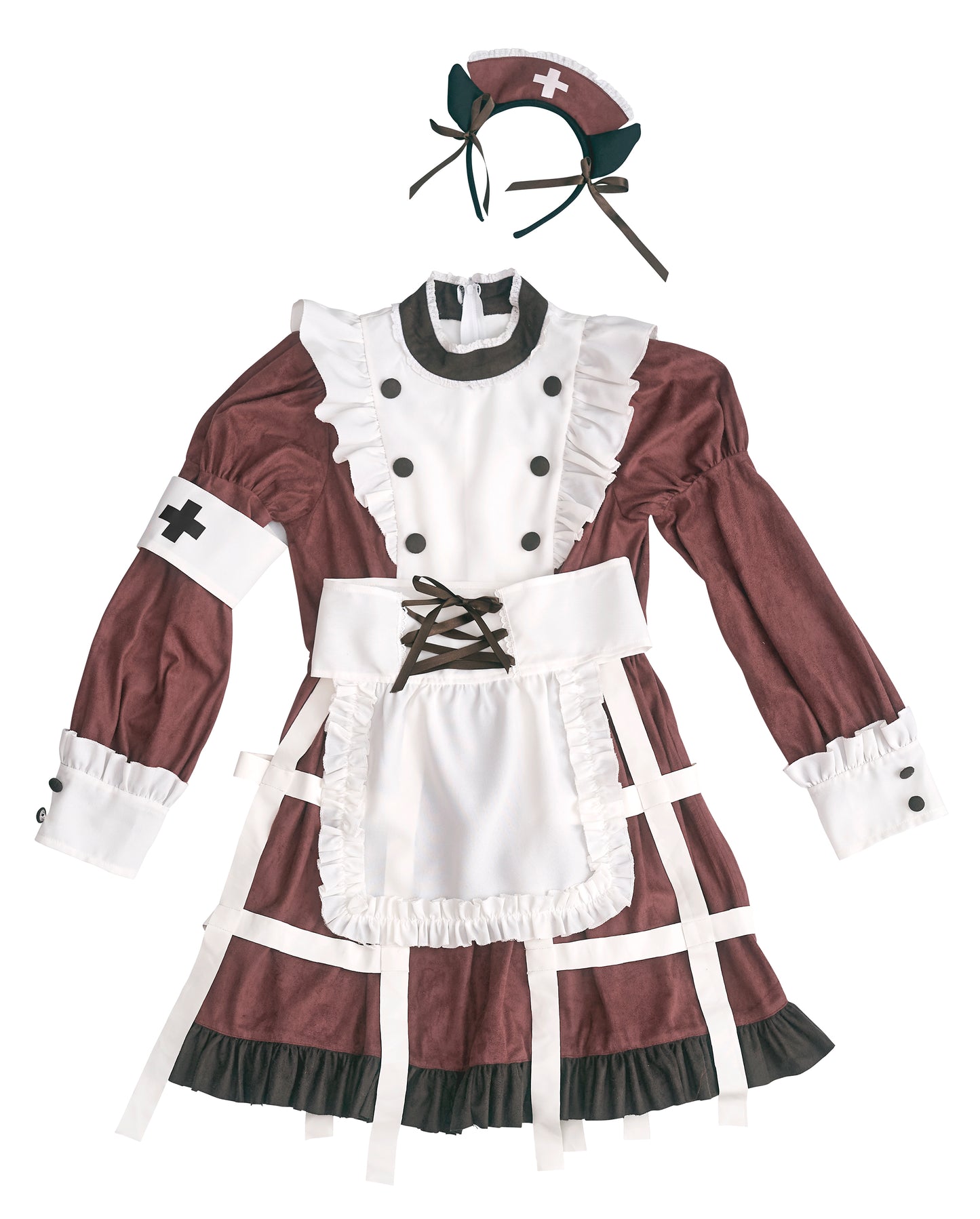 《えなこちゃん着用》コスプレ ハロウィン 悪魔 ナース ダスティコンフィ デビルナース レディース フリーサイズ レッド【クリアストーン】♡