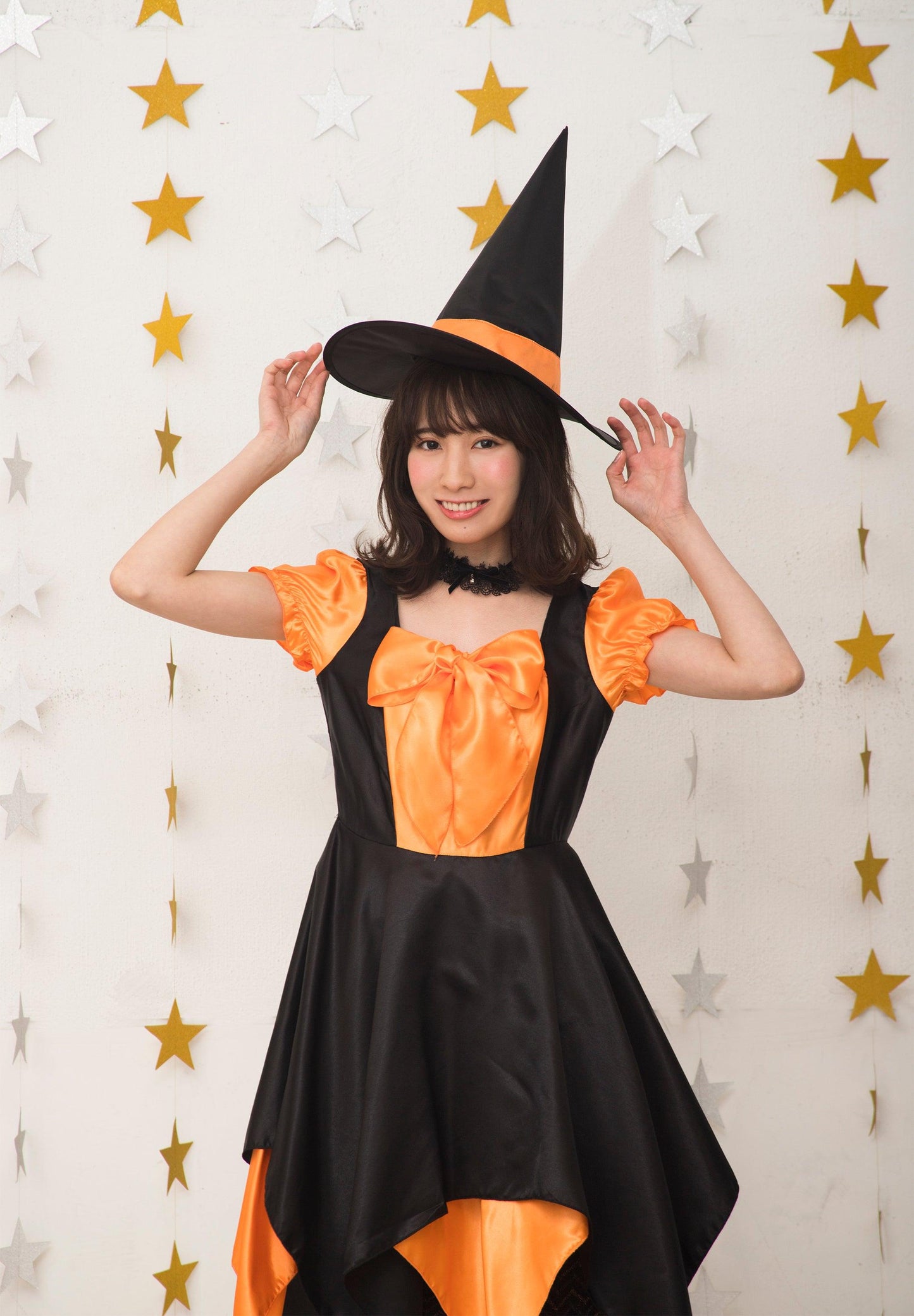 コスプレ ハロウィン 魔女 ウィッチ デコリボンウィッチ レディース フリーサイズ オレンジ/パープル 【クリアストーン】 - clearstone(クリアストーン)公式オンラインストア