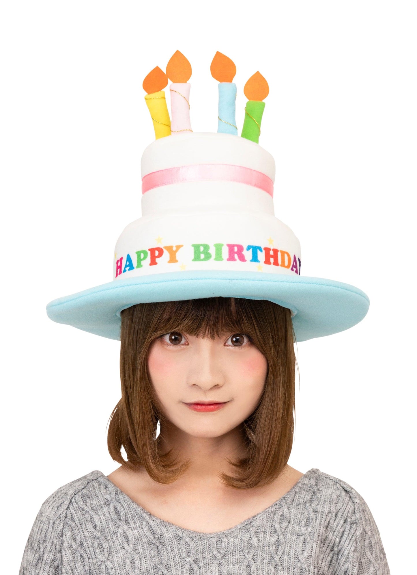 コスプレ小物 ハロウィン かぶりもの 被り物 ケーキ 誕生日 かぶりもん バースデーケーキハット ユニセックス フリーサイズ ホワイト 【クリアストーン】 - clearstone(クリアストーン)公式オンラインストア