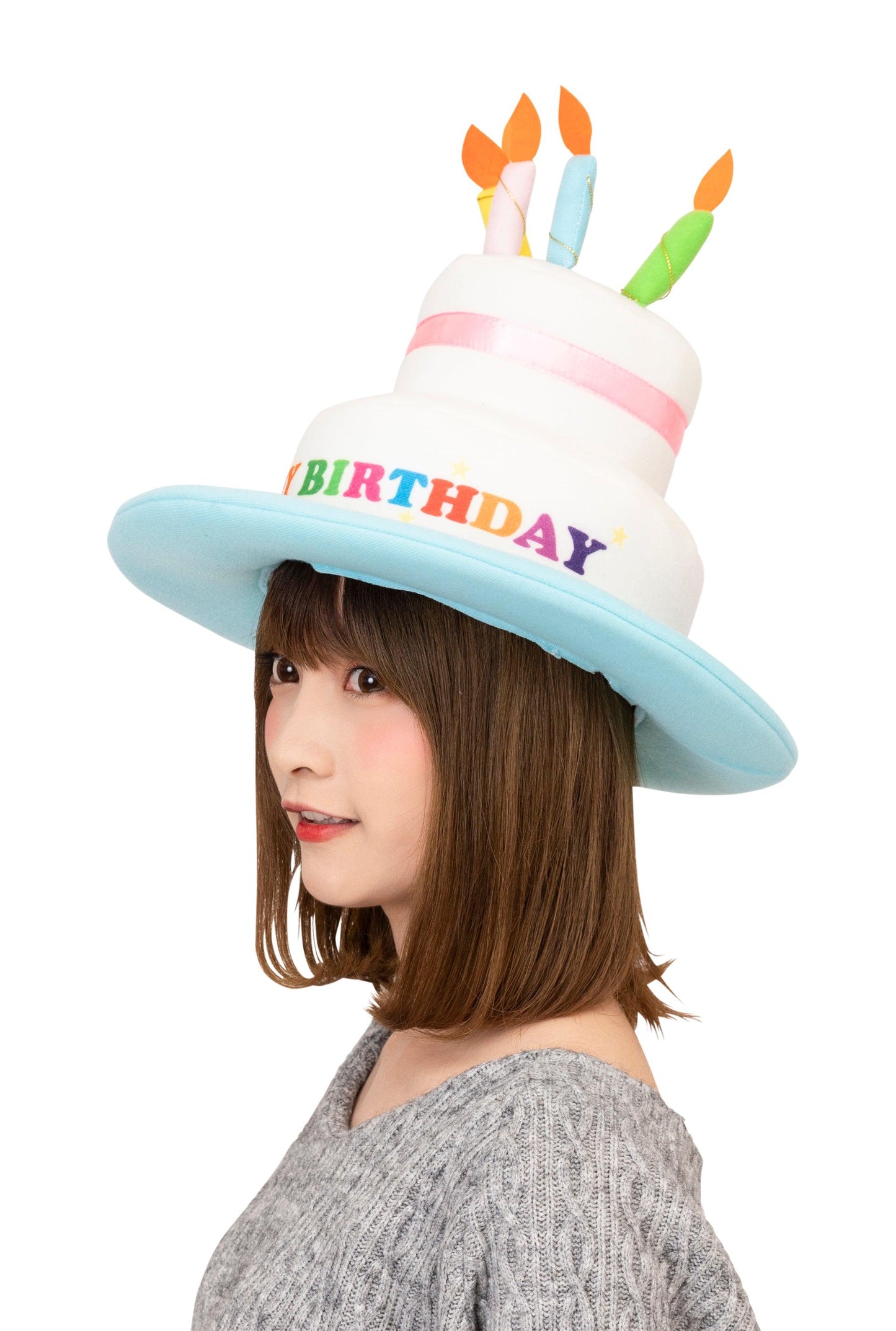 コスプレ小物 ハロウィン かぶりもの 被り物 ケーキ 誕生日 かぶりもん バースデーケーキハット ユニセックス フリーサイズ ホワイト 【クリアストーン】 - clearstone(クリアストーン)公式オンラインストア