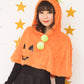 コスプレ かぼちゃ HW もこもこパンプキンケープ レディース フリーサイズ オレンジ【クリアストーン】