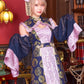 《篠崎こころちゃん着用》[New] コスプレ ハロウィン 和風 ハイカラニズム キョンシー レディース フリーサイズ パープル【クリアストーン】♡