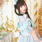 《えなこちゃん監修》 コスプレ メイド服 20周年 アニバーサリーメイド ワンピース レディース フリーサイズ ミントグリーン【クリアストーン】♡