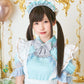 《えなこちゃん監修》 コスプレ メイド服 20周年 アニバーサリーメイド ワンピース レディース フリーサイズ ミントグリーン【クリアストーン】♡