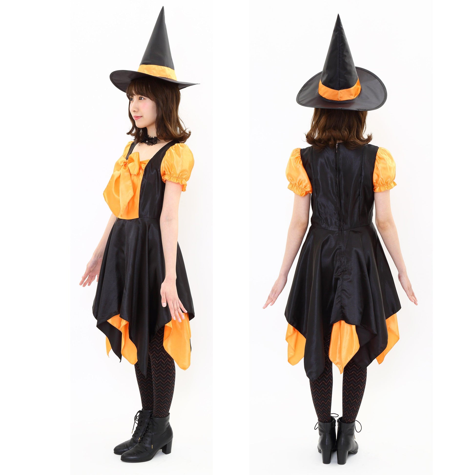 コスプレ ハロウィン 魔女 ウィッチ デコリボンウィッチ レディース フリーサイズ オレンジ/パープル 【クリアストーン】 - clearstone(クリアストーン)公式オンラインストア